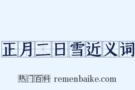 正月二日雪近义词是什么意思的图片